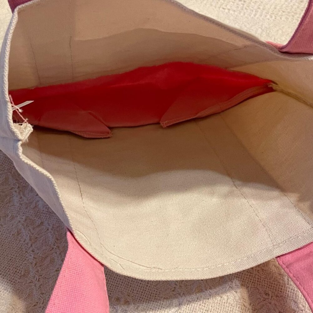 LOT OF 10! NEW!! Pink Pastel Trader Joe's Mini Canvas Tote Bags - Picture 6 of 7